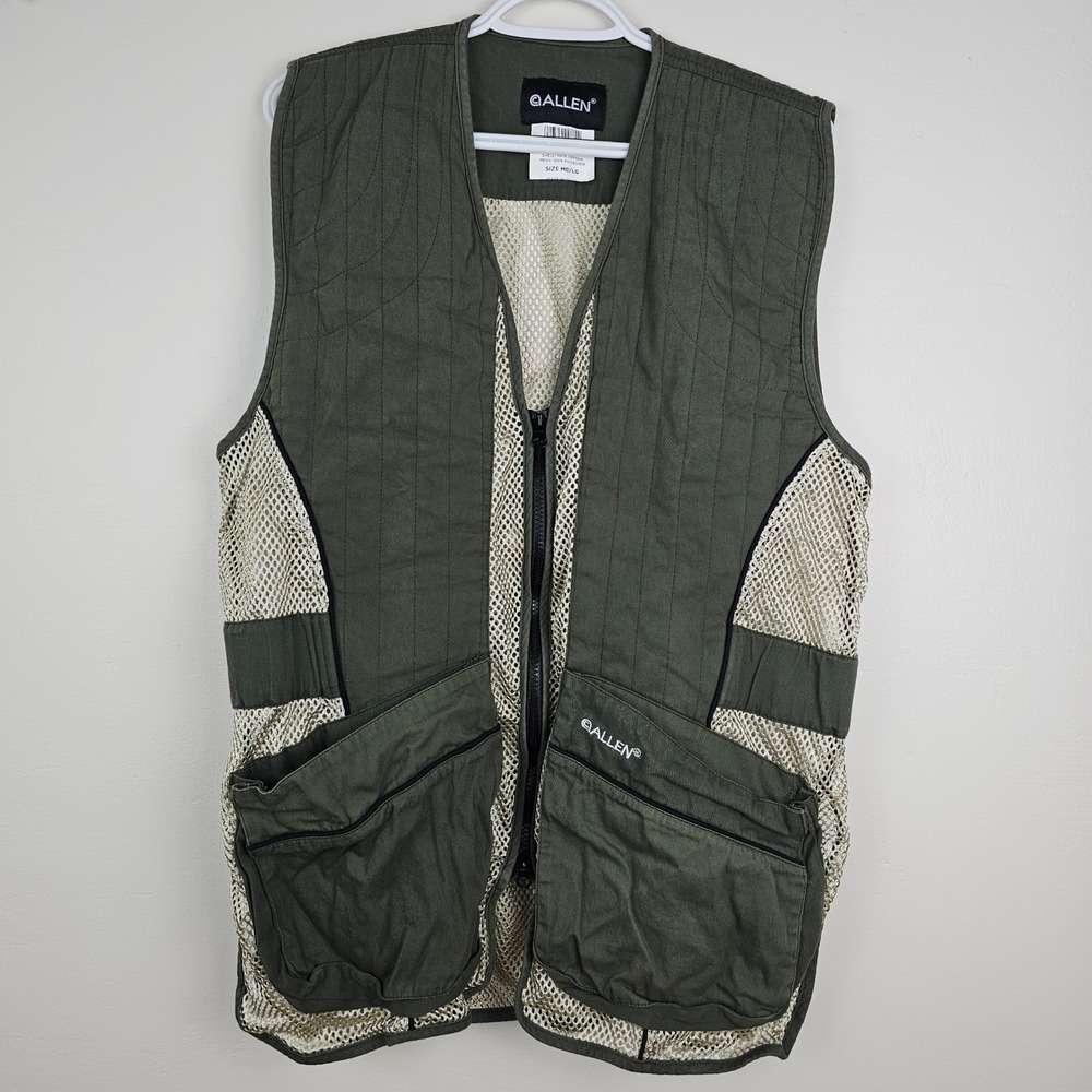 Allen Shooting Vest Mens MD/LG Green Mesh Padded Shoulder Hunting Utility